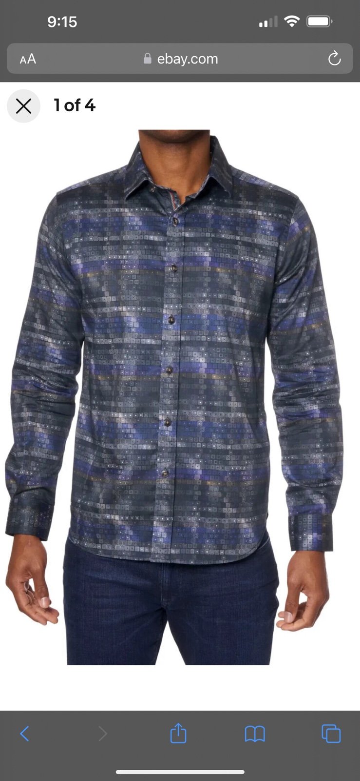 Robert Graham Men's Eddington Long Sleeve Button Down Shirt Tailored Fit