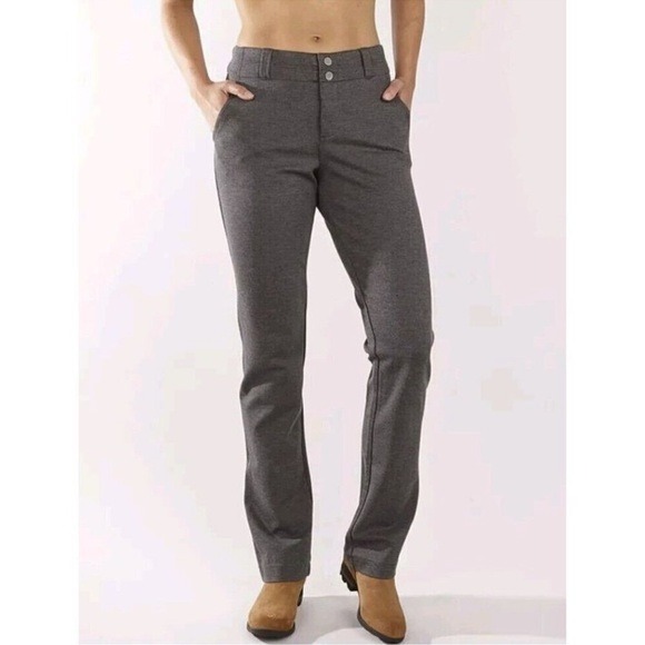 NWT TITLE NINE Kate pants Regular Charcoal ponte minimalist luxury womens 6