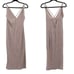 Express Dress Formal Slip Shimmer Strappy Plunging V Double Slit Midi Pink M