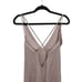 Express Dress Formal Slip Shimmer Strappy Plunging V Double Slit Midi Pink M