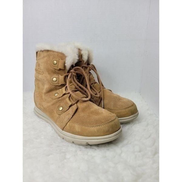 Sorel Women's Explorer Joan Boots Size 8.5 M Waterproof Camel Brown NL3039-224