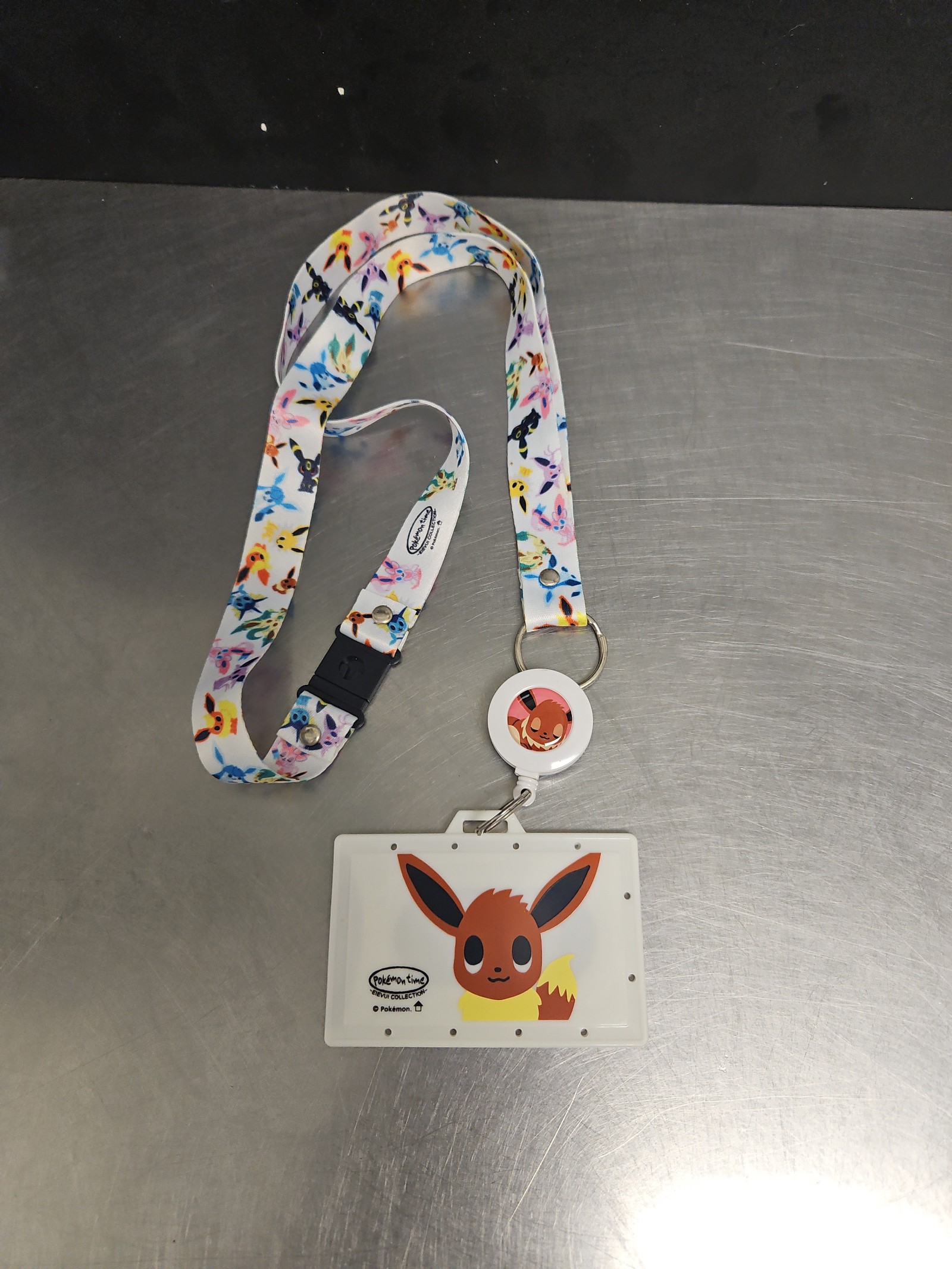 Pokemon Time Eevee Eeveelutions Lanyard Retractable ID Pass Case