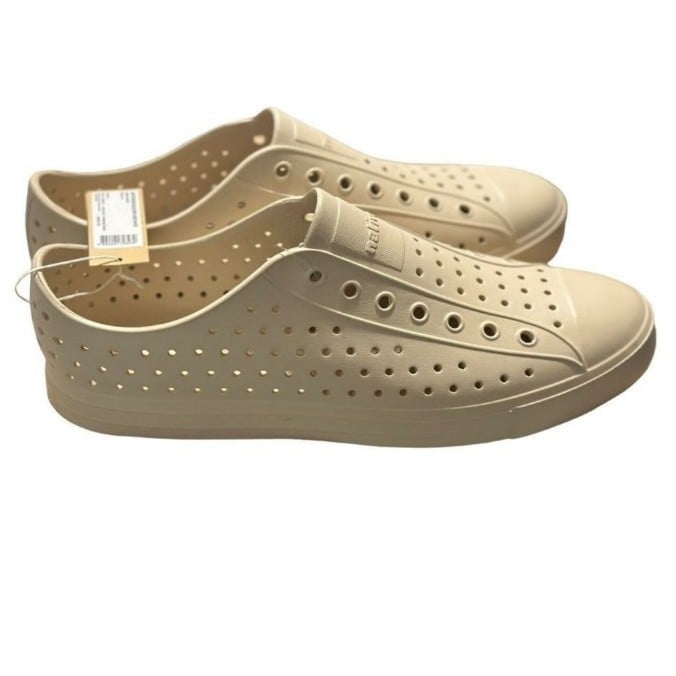 Native Shoes Men's Jefferson Bloom Archive Bone White Slip On Loafers Boat Shoes