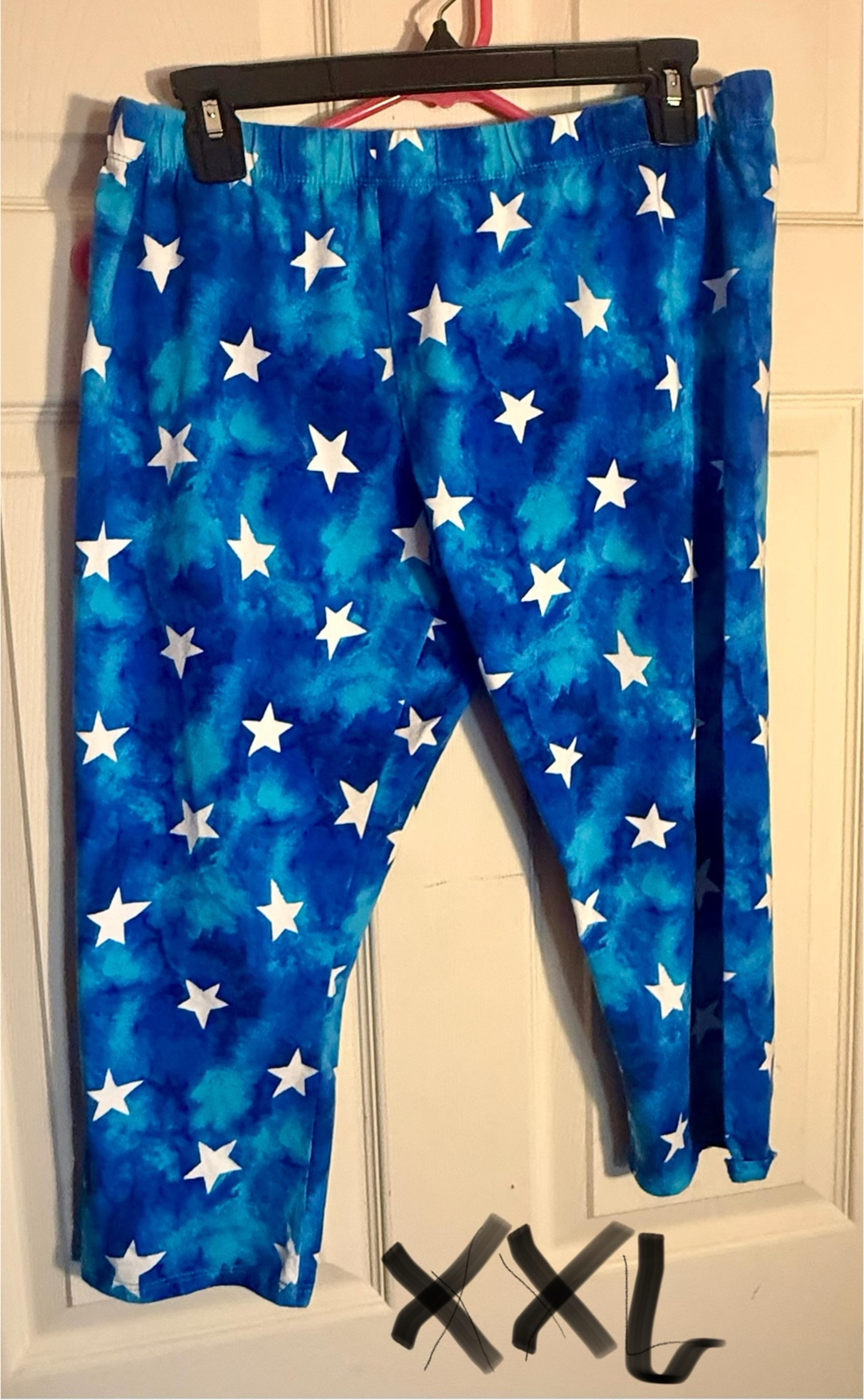 Women’s No Boundaries 2xl Patriotic Blue Star Leggings