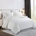 New 3PCS 100% Cotton Comforter Set White Queen Linen Feel 1 Comforter 2 Shams