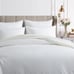 New 3PCS 100% Cotton Comforter Set White Queen Linen Feel 1 Comforter 2 Shams