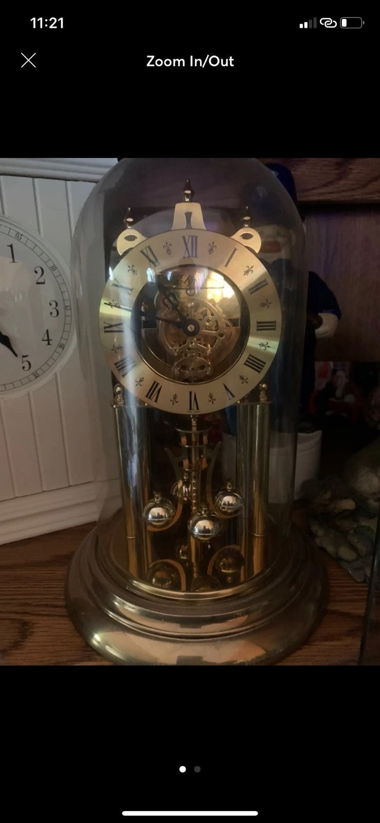 Brass grabdfather clock