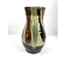 Drip Glaze High Gloss Handmade Stoneware Pottery Pitcher Green,Tan,Brown 8.5 H
