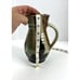 Drip Glaze High Gloss Handmade Stoneware Pottery Pitcher Green,Tan,Brown 8.5 H