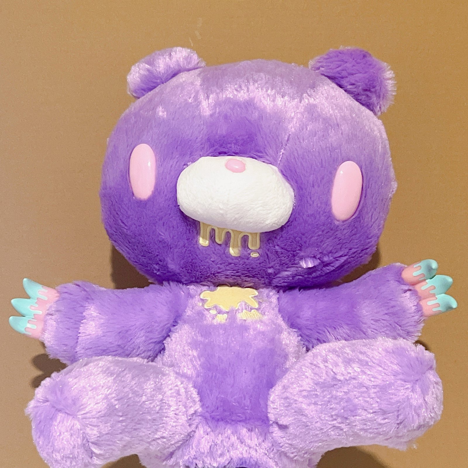 RARE Chax Gloomy Bear Horror Plush Purple Tone Teal Claw Purple Eye