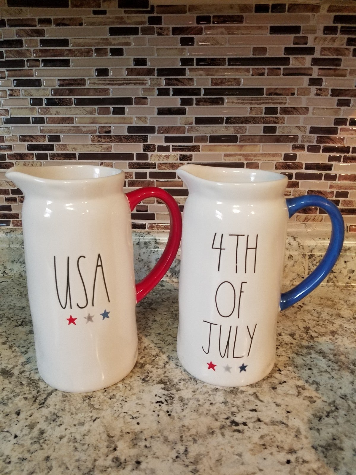 RAE DUNN 4TH OF JULY PITCHERS SET . *NEW RELEASE *.USA