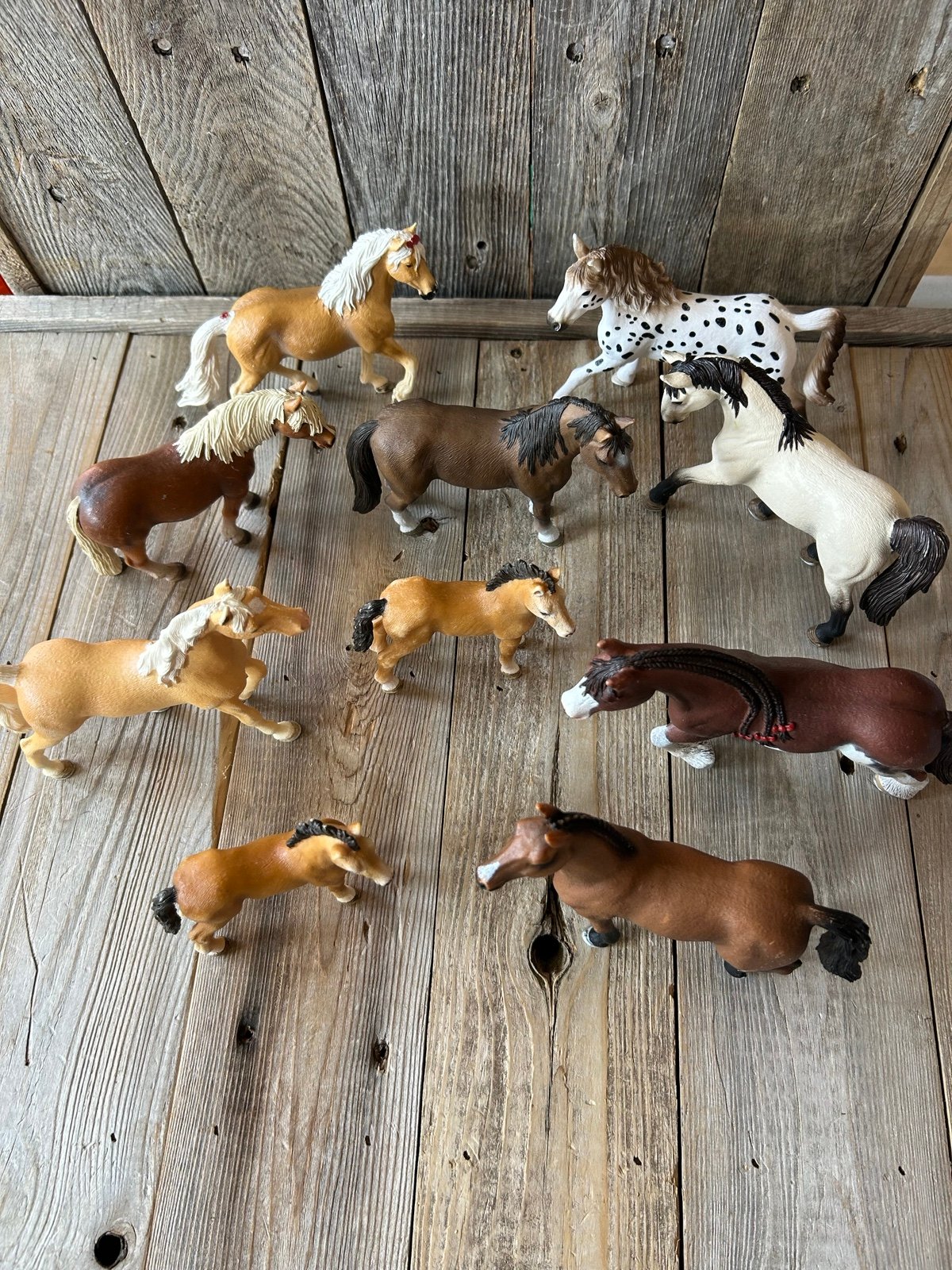 Lot of 10 Schleich horses