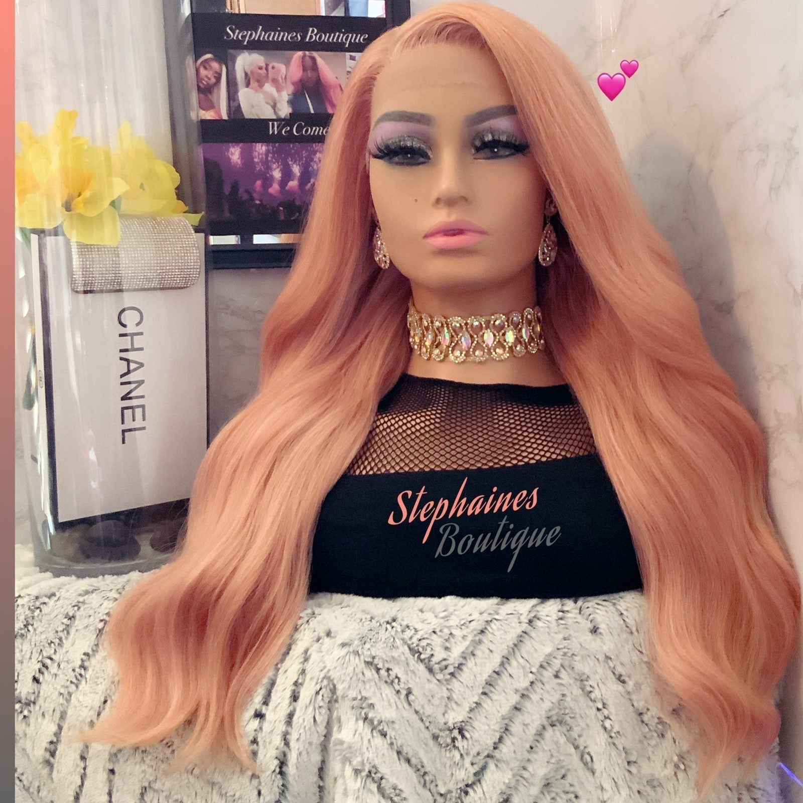 Human Hair blended lace front wig