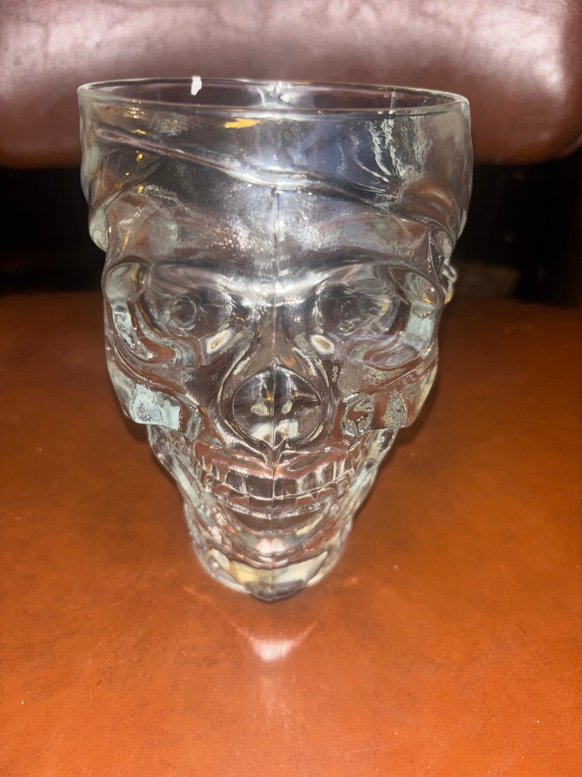 Luminarc Treasure Island Glass Pirate Skull 32 Oz Cup Mug Stein Halloween Decor