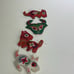 Vintage Folk Art Ornaments Embroidered Hand Made Boho Chinese Zodiac Wall Decor