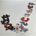 Vintage Folk Art Ornaments Embroidered Hand Made Boho Chinese Zodiac Wall Decor