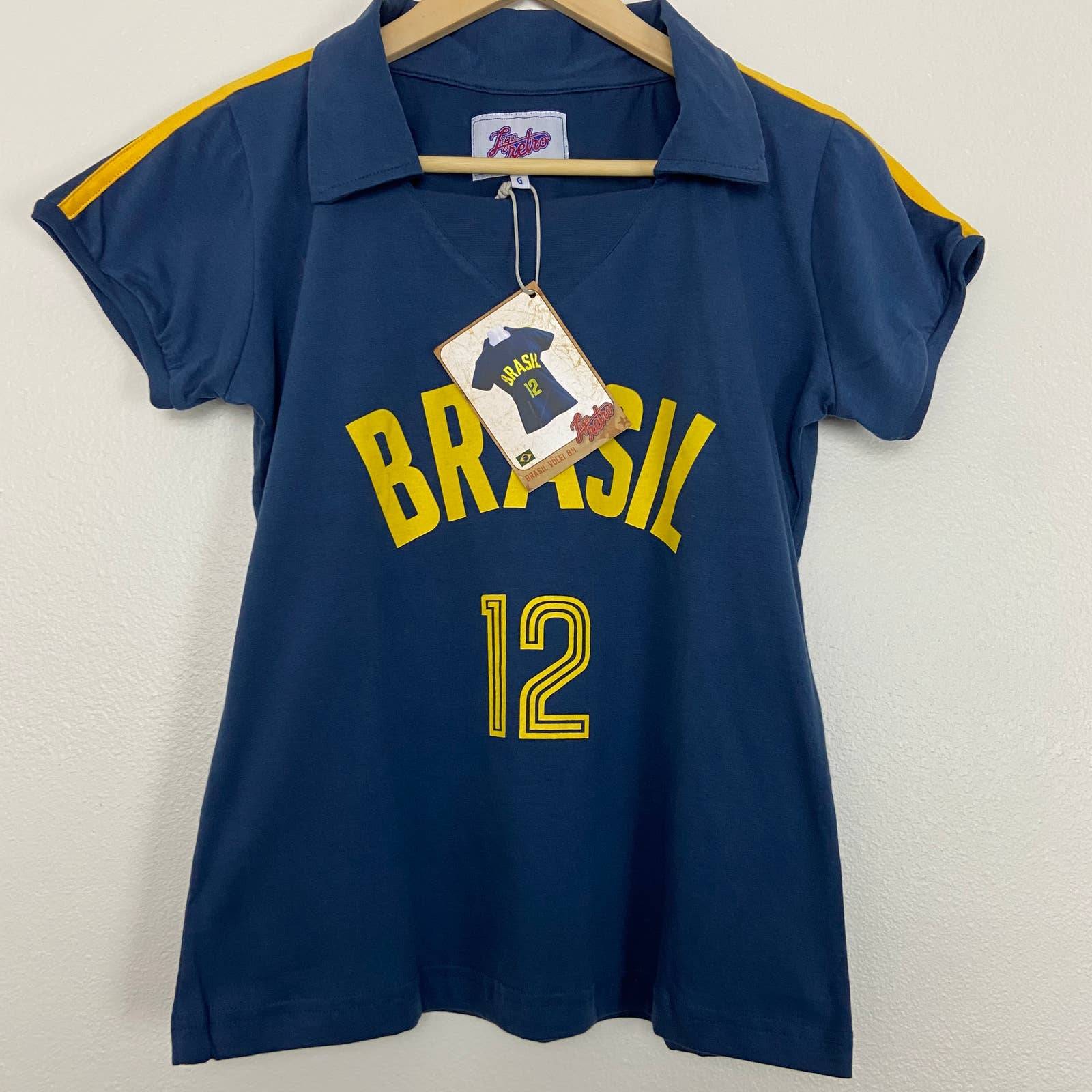 NWT! Liga Retro Brasil #12 Short Sleeve Top - 100% Cotton Size - Size 10/12