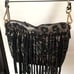 Charlie My Love Fringe Handbag Belt Fanny Pack Brown Gold Cheetah Leopard Print