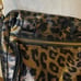 Charlie My Love Fringe Handbag Belt Fanny Pack Brown Gold Cheetah Leopard Print