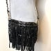 Charlie My Love Fringe Handbag Belt Fanny Pack Brown Gold Cheetah Leopard Print