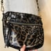 Charlie My Love Fringe Handbag Belt Fanny Pack Brown Gold Cheetah Leopard Print