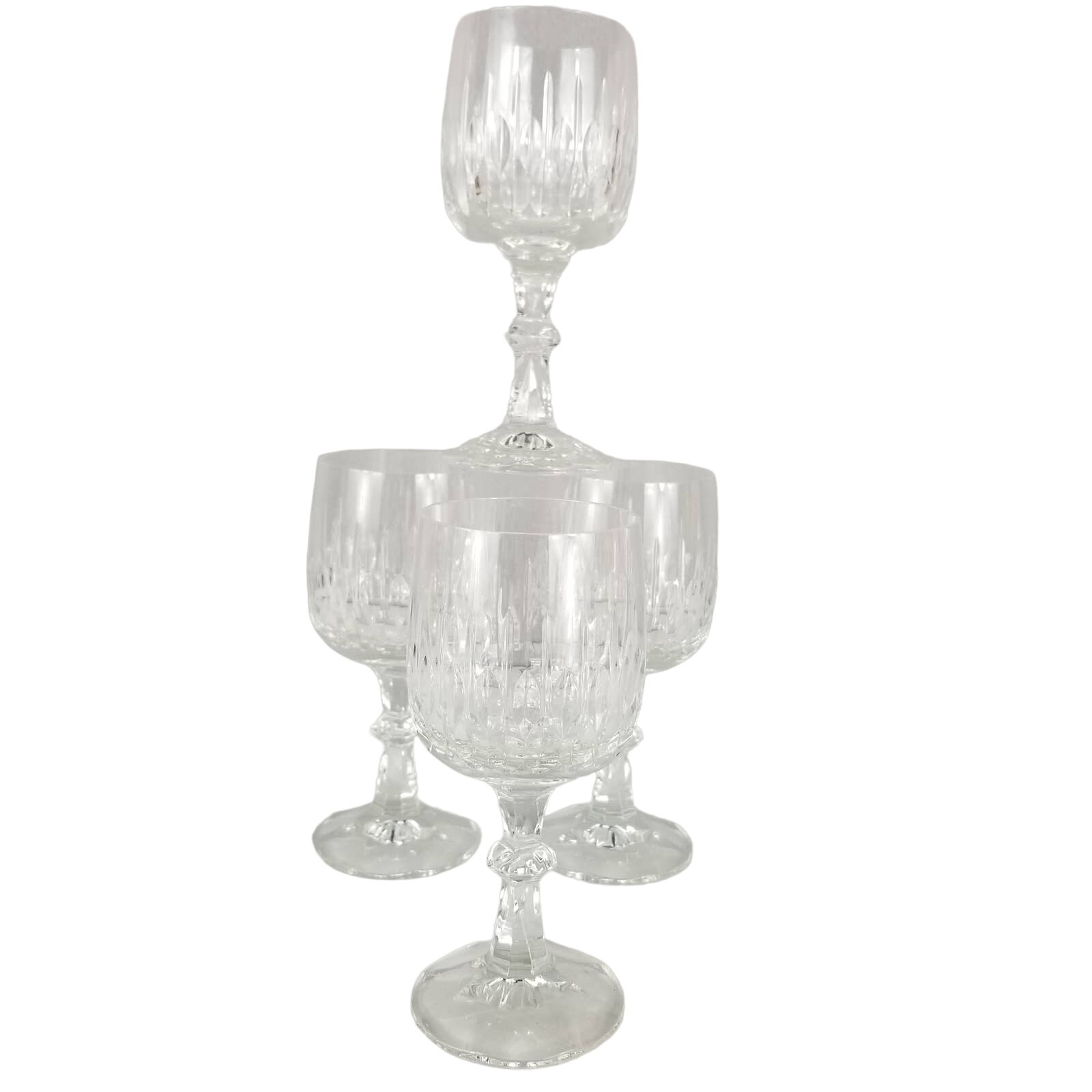 Set of 4 Vintage Schott-Zwiesel FLAMENCO Crystal Wine Glasses 6-3/8 8.5 oz