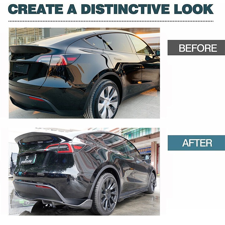 New Tesla Model Y 2020-2023 Rear Lower Lip Bumper Lip Diffuser Real Carbon Fiber