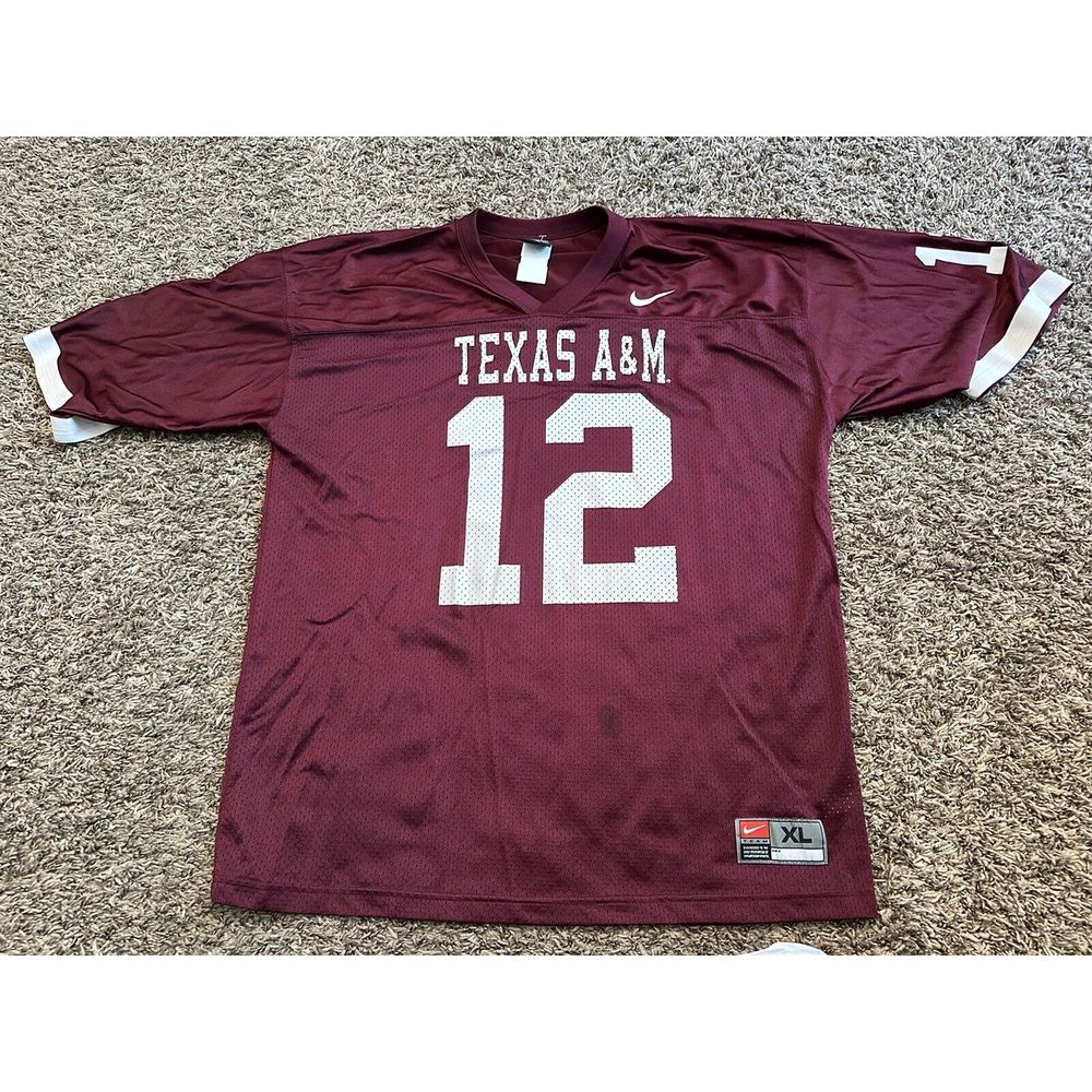 Vintage Nike Team Texas A&M Aggies Jersey Mens XL Maroon 90s USA