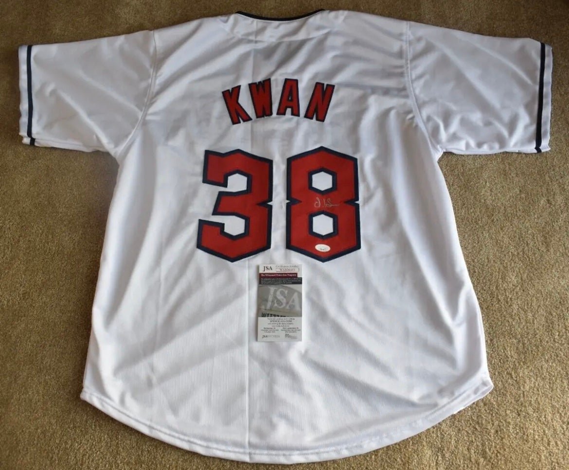 Steven Kwan Signed Autographed Authentic Style Guardians Jersey White JSA COA