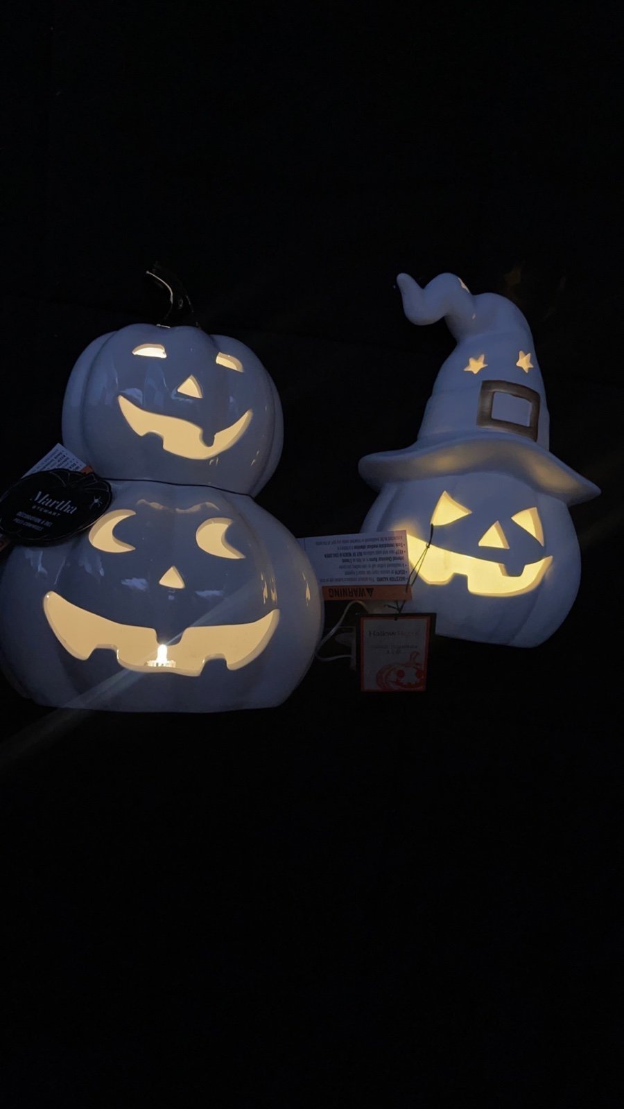 Halloween white pumpkin decor