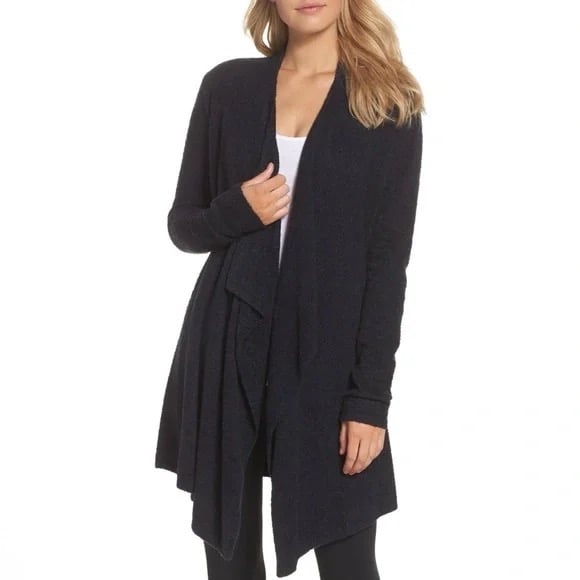 NWT BAREFOOT DREAMS Black Bamboo Chic Lite Calypso Wrap