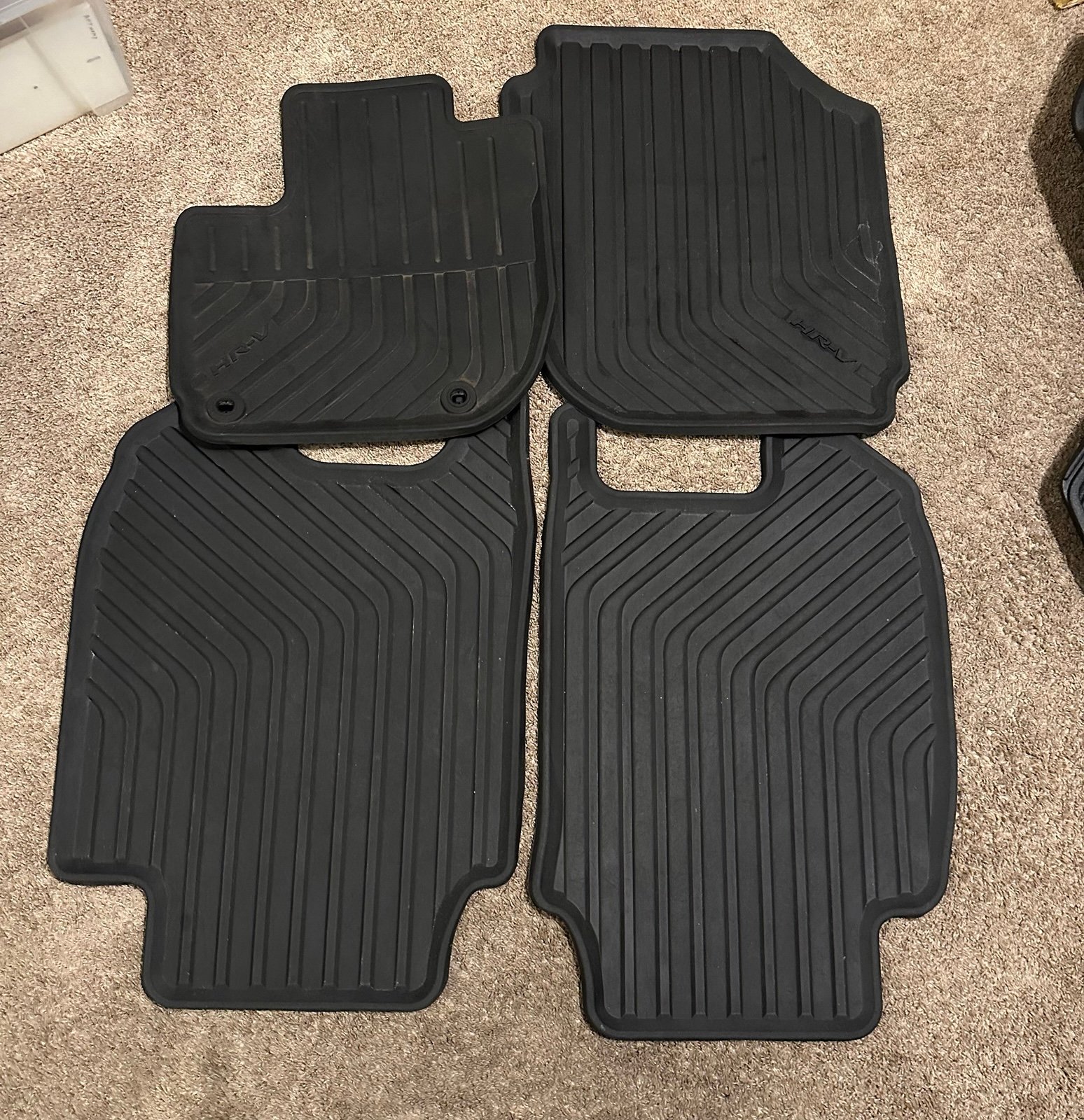 Preowned Honda HR-V All Weather Rubber Floor Mats (OEM 2016-2022)