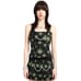 Tripp NYC Halter Corset With Grass Print & Chains Adjustable Neck Size L