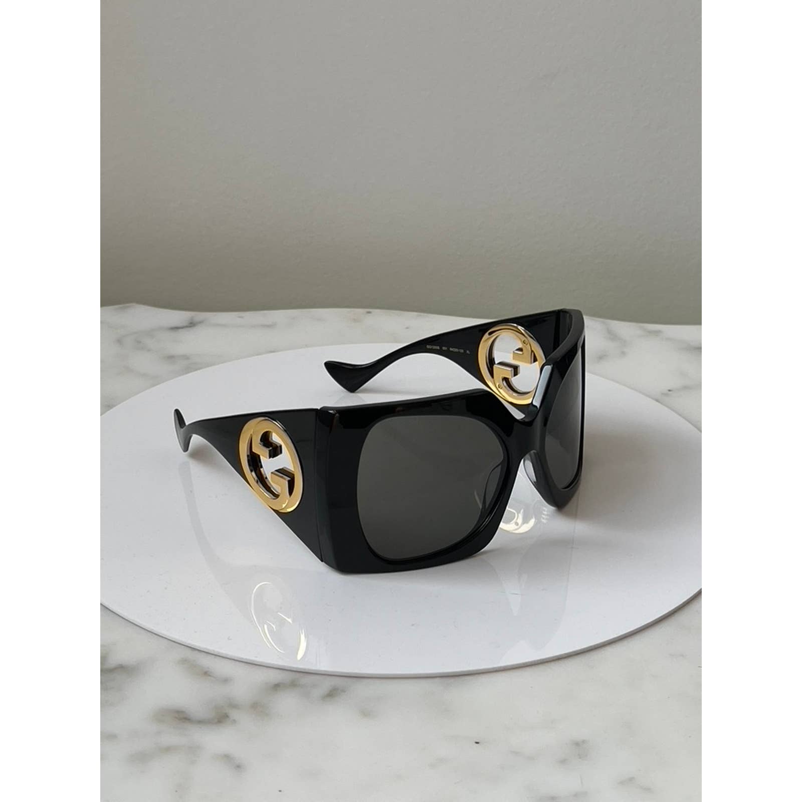 FINAL SALE NEW Gucci GG1255S Mask Ivory Sunglasses 655