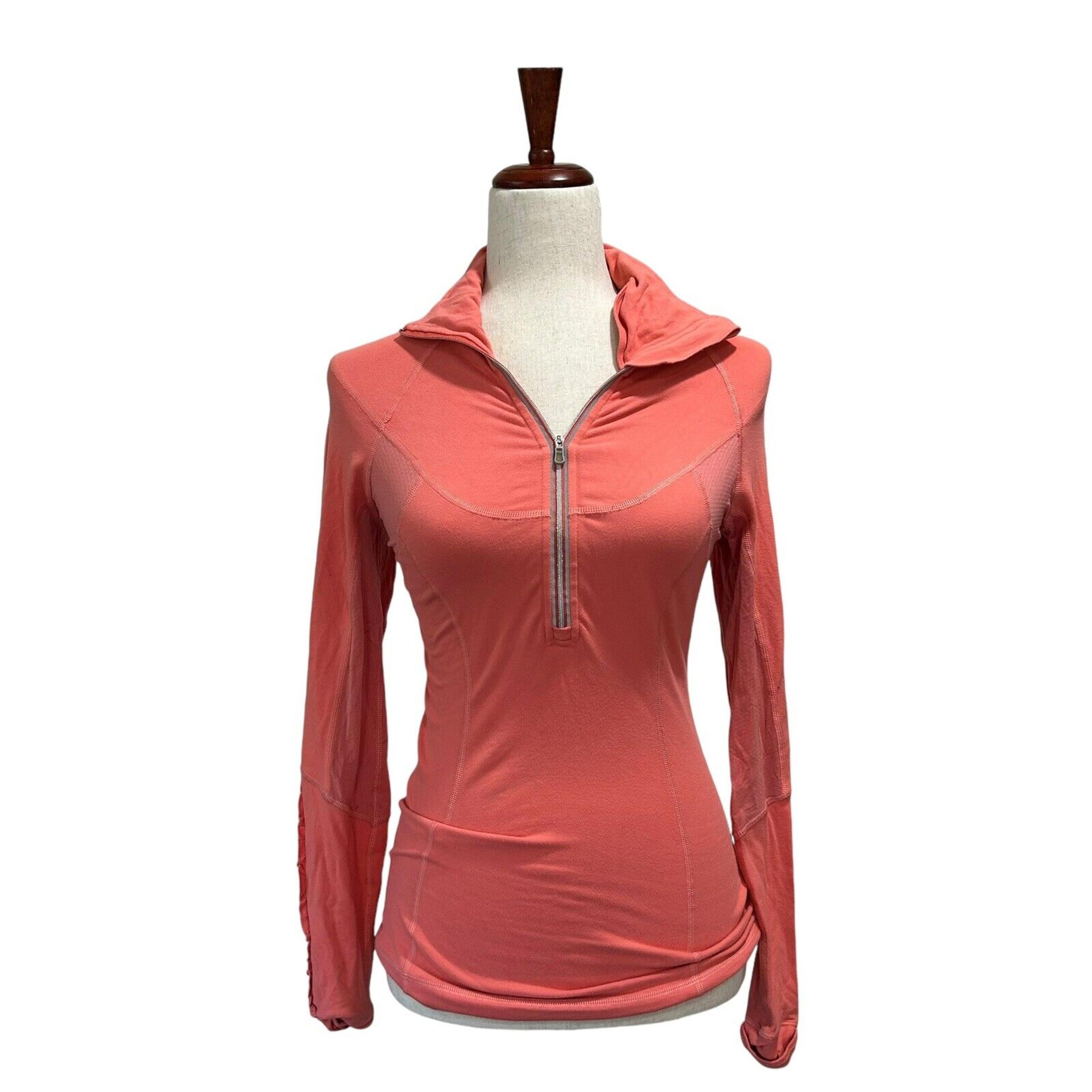 Lululemon Small / Extra Small Run Dash Pullover Half Zip Shirt Persimmon Pink