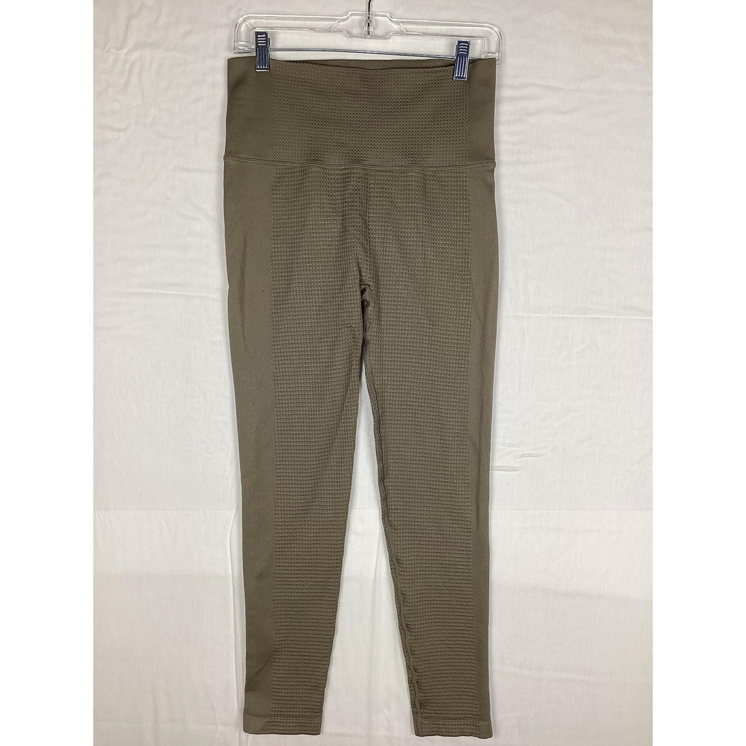 Women's Ultra High-Rise Seamless Waffle Leggings All in Motion Tan Large