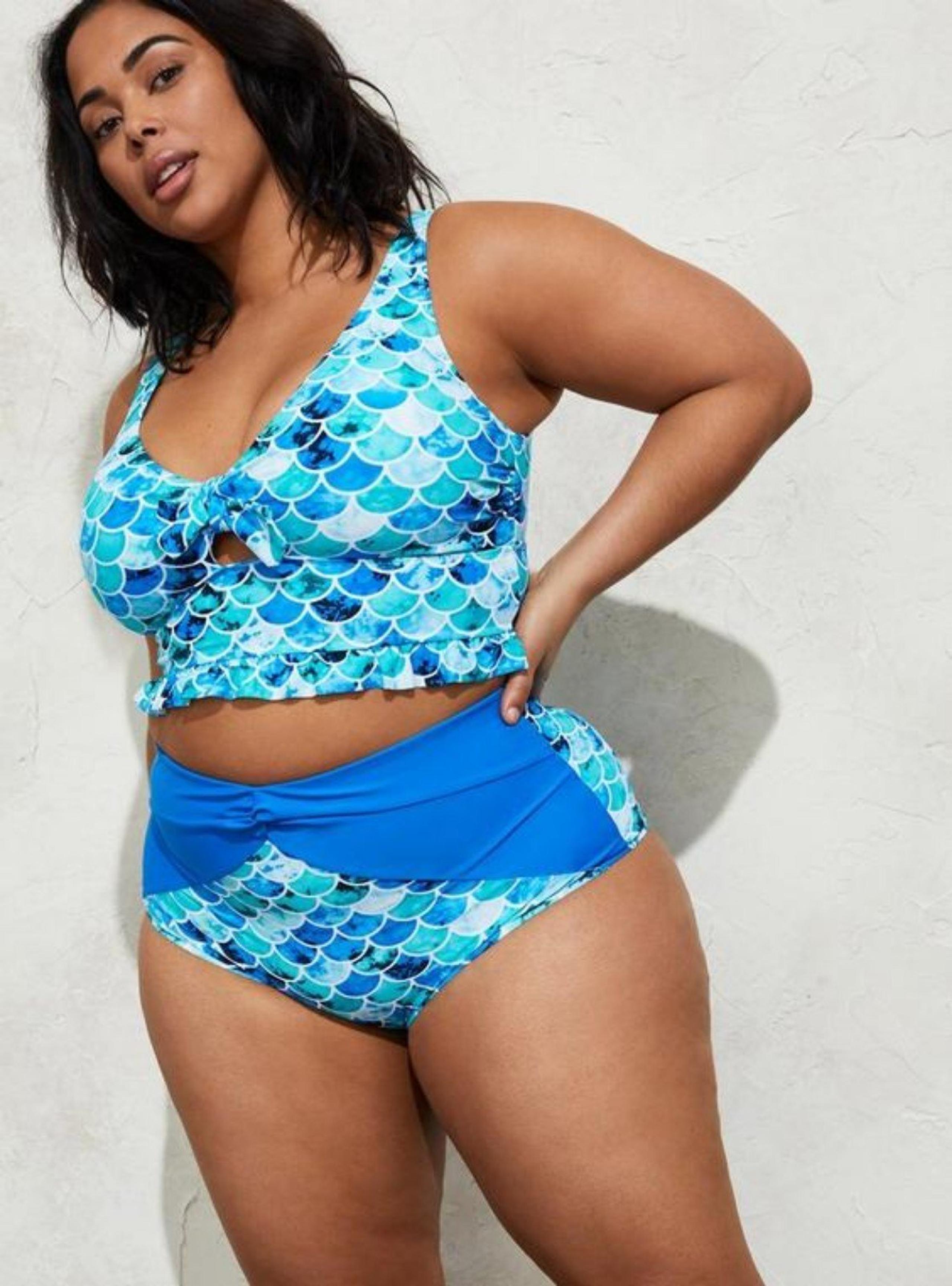 Torrid 2 mermaid bikini swim SET