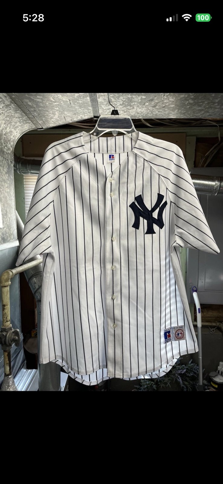 VTG #13 New York Yankees Russell Jersey Size L Large Alex Rodriguez Mens NY MLB