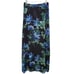 Maree Pour Toi Maxi Skirt Size 16 Black Blue Floral Lined Formal Iridescent