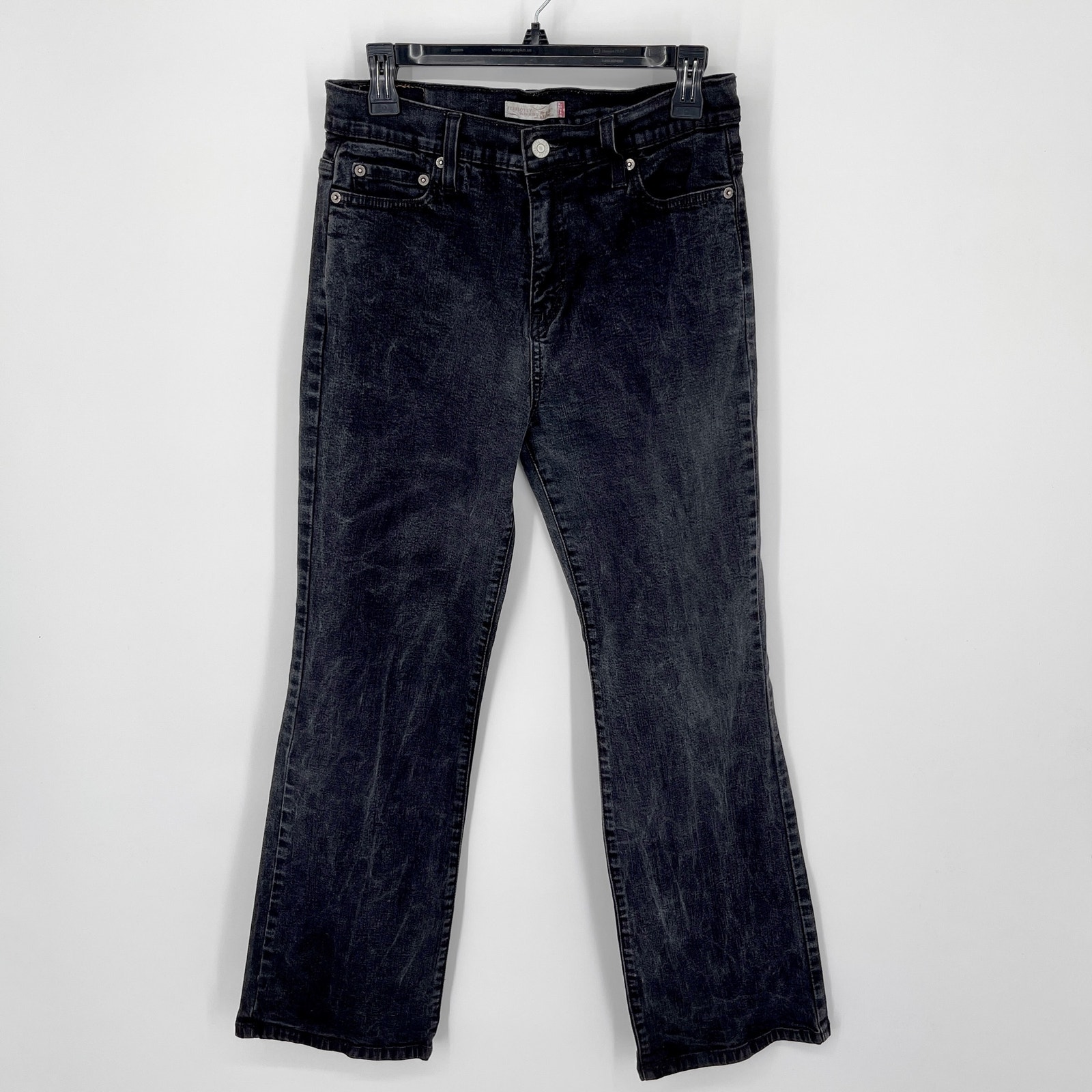 Levi's VINTAGE 512 Perfectly Slimming Mom Jeans Womens Sz 12 M Black High Waist