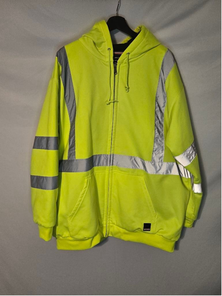 Craftsman Men's Medium Hi-Vis Class 3 Full Zip Hooded Jacket