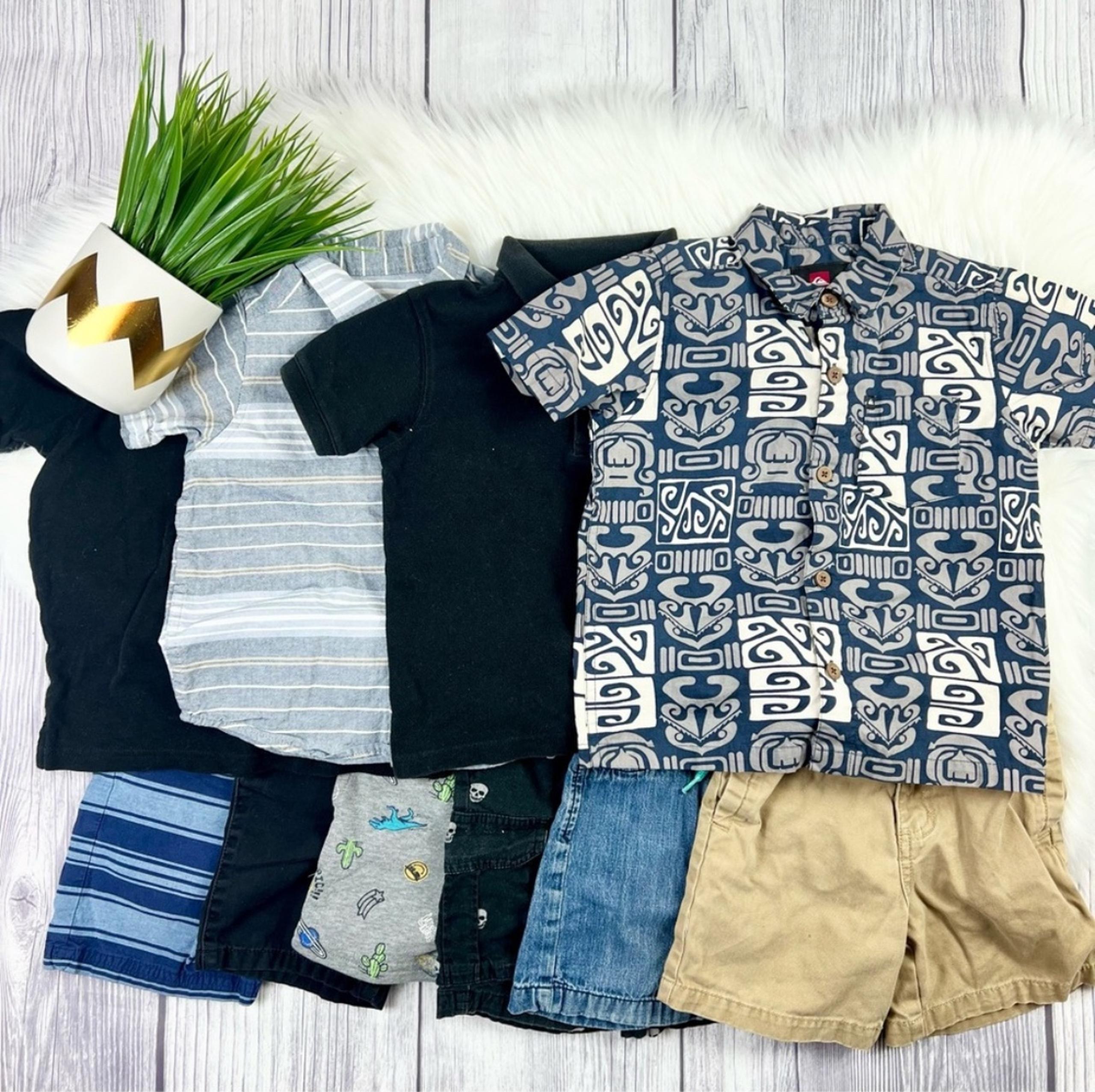 3T Black Polo and Shorts, Quicksilver, H&M, Cherokee Boys Assortment Bundle