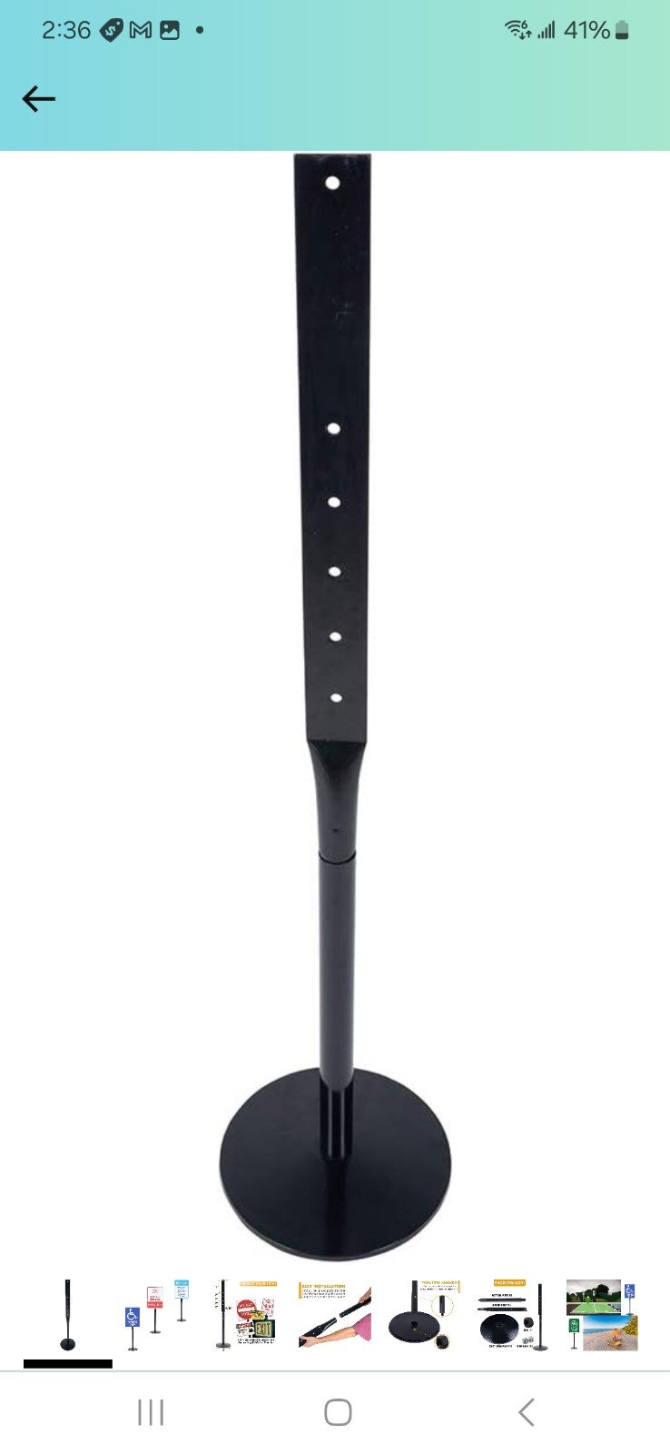 Heavy Duty Cast Iron Sign Post and Base Kit - 12 DIA Stand with 48 Post and Bo