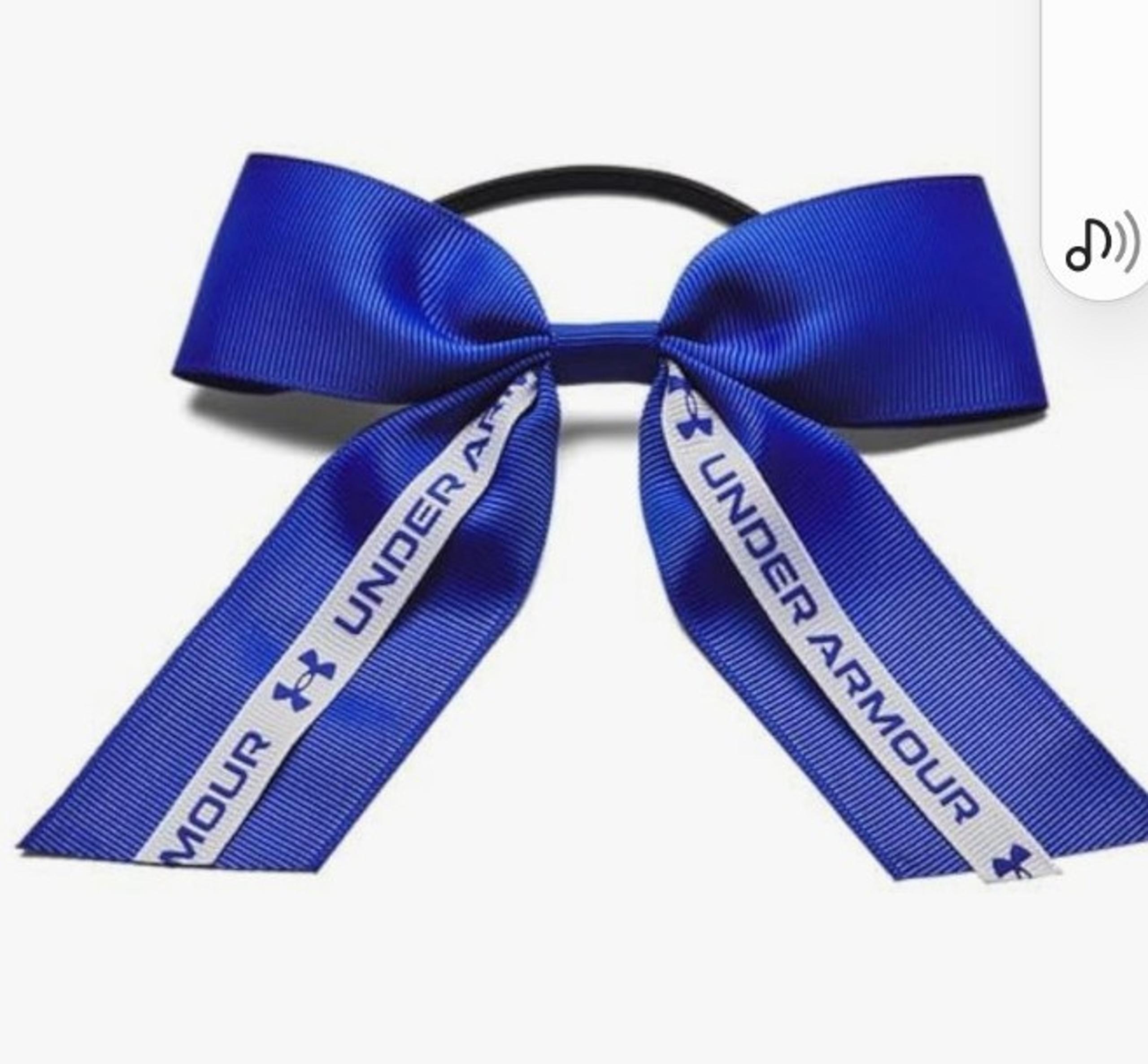 Under Armour Royal Blue & White Cheer Hair Bow Accessory, OSFM, New With Tags