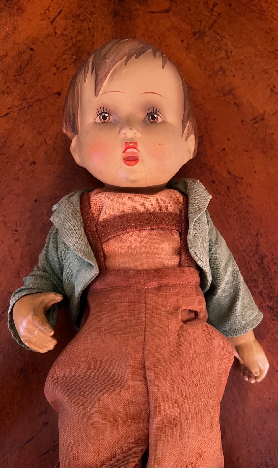 Vintage Antique Hummel Goebel Large Rubber Doll