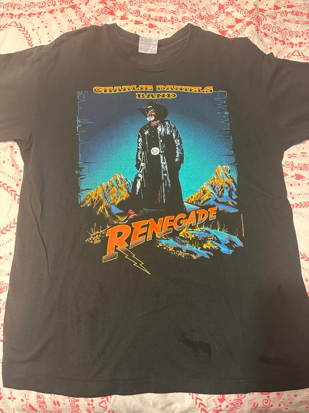 Vintage 1992 Charlie Daniel’s Band Renegade Concert Tee