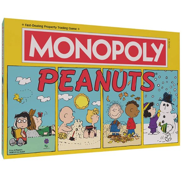 PEANUTS MONOPOLY Official Hasbro Board Game USAopoly Snoopy Collectors SEALED