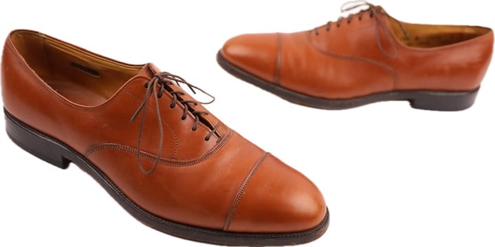 Allen Edmonds Park Avenue Walnut Brown Oxford Cap Toe Dress Shoes Sz 10 1/2 (B)