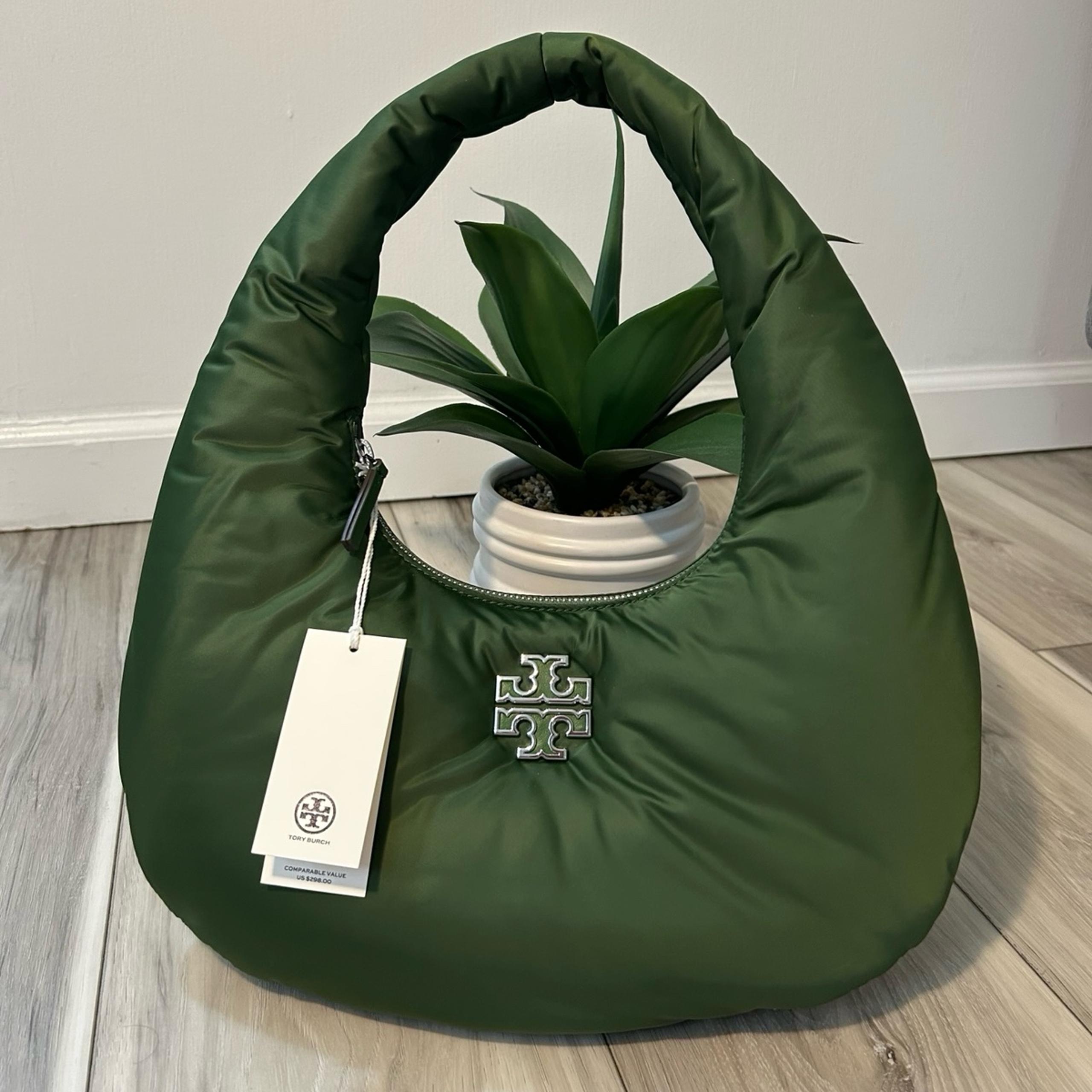 Tory Burch Britten Puffy Shoulder Bag in Fern Color