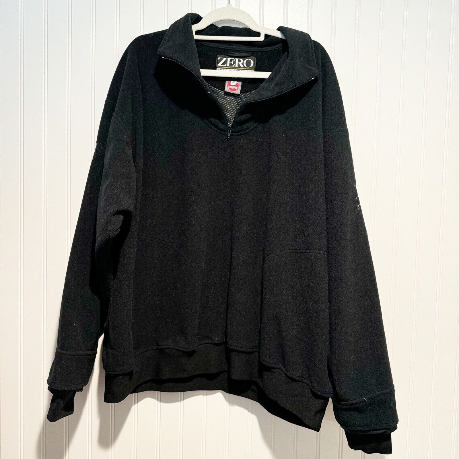 Zero Restriction Golf Fleece Quarter Zip Pullover Black XXL